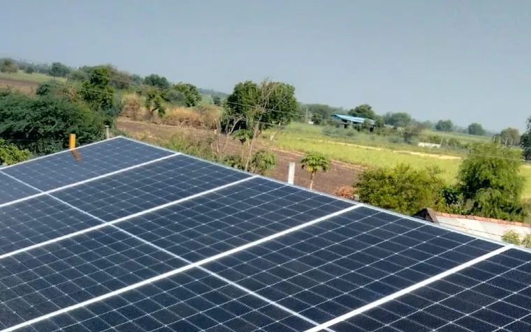 Rooftop solar we installed in NAVI NAGRI